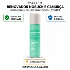 Renovador Palterm para Nobuck   e Camurça Restaura Cor Protege e Prolonga Vida Útil Original Palterm