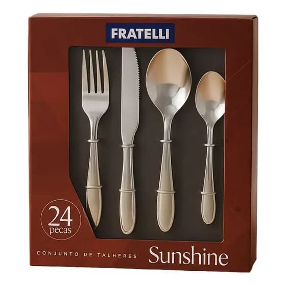 Conjunto Talheres Sunshine Mesa E Chá 24 Pcs Fratelli