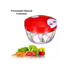 Processador Triturador de Alimentos Manual 500ml com Lâminas Afiadas