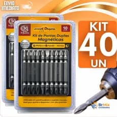 Kit Bit Ponteira Fenda Philips Ponta Dupla Para Parafusadeira Jogo Magnético Reforçado