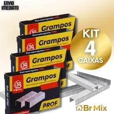 Combo Grampo Reforçado 10MM Grampeador Tapeceiro Estofado Madeira Galvanizado Profissional
