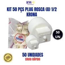 Kit 50 Peças Plug Rosca 1/2" (A) Krona