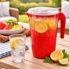Jarra 2l Plástica Tampa Alça Ergonômica Ideal Água e Sucos Casa cozinha Festa Eventos