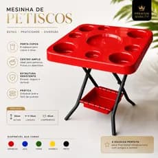 Mesa Petisqueira Dobravel Bar Petiscos Lazer Gourmet Compacta Mesinha para Bebidas