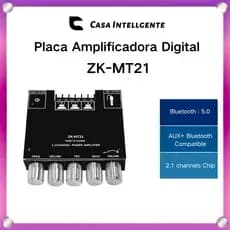 Placa Amplificadora Digital ZK-MT21 Para Canal Bluetooth 2.1 De Baixo Tom 5.0