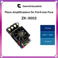 ZK-3002 Placa Amplificadora De Potência Pura DC 18-50V TPA3255 Chip Amplificador 300W + 300W Módulo De Áudio Esté