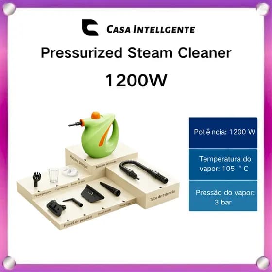 1200W 700ML 110v Pressurized Steam Cleaner For Home Portable Sofa Clothes Car Seats Kitchen