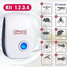 1/2/3/4unidade Repelente Eletrônico Ultrassônico Mosca Pernilongos Baratas Morcegos repele e Espanta Ratos bivolt