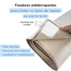 Fixadores Antiderrapantes para Tapetes e Sofá – Não Desliza, Lavável e Reutilizável