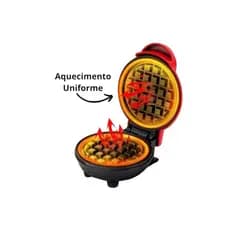 Mini Máquina de Waffles Elétrica Casa Cozinha Fazer Waffle Panquecas Automático 110V