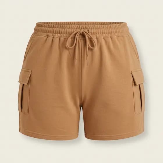 Kit Com 3 Short Cargo Plus Size Feminino Com Cordão Ajustável E Excelente Caimento