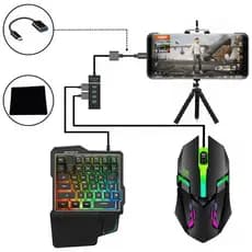 Teclado Gamer Luminoso Ergonômico Teclado de Uma Mão！