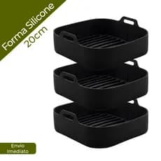 Formas De Silicone Quadrada Air fryer Antiaderente Cesto Silicone Fritadeira Elétrica