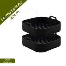 Forma De Silicone Quadrada Air fryer Antiaderente Cesto Silicone Fritadeira Elétrica Grande
