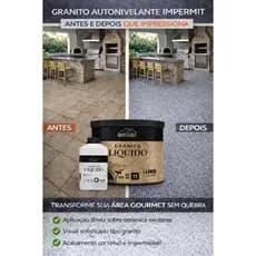 Granito liquido autonivelante (CINZA ESCURO) kit 11kg impermit