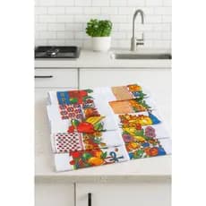 Kit 10 Panos de Prato Estampado 100% Algodão – Super Absorvente e Durável