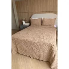 Colcha Jacquard Extra Macio Premium 2,50m x 2,20m Cobertor Microfibra Aveludada+2 Fronhas