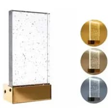 Luminária de Parede Led Cristal bolhas Dourado 3 Cores 3000k/4000k/6500k Bivolt - Fonte do led