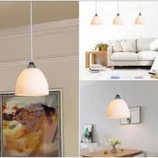PENDENTE LUMINARIA  BRANCO 60W COM CABO AJUSTAVEL BIVOLT - ILUMINAÇÃO - DECORAÇÃO - FONTE DO ED