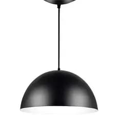 LUSTRE PENDENTE CÚPULA MEIA LUA SOQUETE E-27 20 cm BIVOLT - PROMOCÃO - ILUMINAÇÃO - DECORAÇÃO