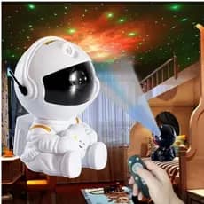 Mini Projetor De Luz Noturna Estrela De Astronauta Decoração Para Galáxia Luz De a Girado Céu Estrelada-BYB