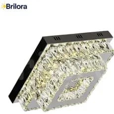 Lustre Cristal Luminária Plafon Cristal Led 3 Cores Em 1 Lustre Sala Mesa Hall Pendente Cristal LED