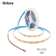 Fita Led Cob 3000k 4000K 6000K e Coloridas 5mts 8mm 320led/M 12v Ip20 Para Pe