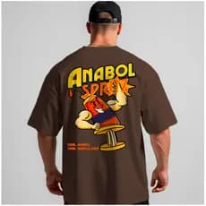Camiseta Oversized Anabol Spritz Maromba Grande Algodão Streetwear Treino Academia Anime Scape