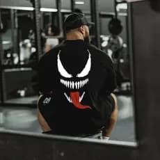 Camisa Oversized Grande Academia Varias Estampa Venom Fit Camisa 100% Algodão Lançamento Anime Scape