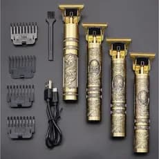 Máquina de Cortar Cabelo e Barba Masculina, Aparador e Barbeador Elétrico Profissional