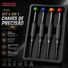 YAXUN YX-371 Kit 4 Chaves Precisão Magnéticas S2 para iPhone 17 Samsung Xiaomi Notebook Tablet