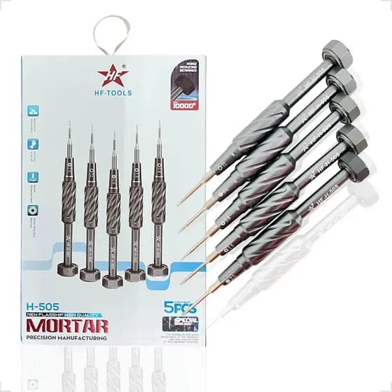 Kit Com 5 Chave De Precisão Profissional Para Assistência Técnica De Manutenção De Celular