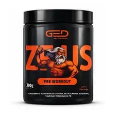 Pré-Treino Zeus GED Nutrition 300g Sabor Laranja Energia Força Pump Treino Academia Alta Performance