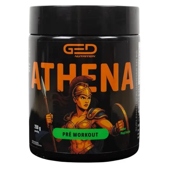 PRÉ-TREINO ATHENA GED NUTRITION 300G Aminoácidos e Cafeína Sabor MAÇÃ VERDE Foco e Desempenho