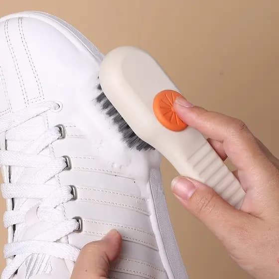 Escova Limpa Sapato com Dispenser e Reservatório (Envio imediato)
