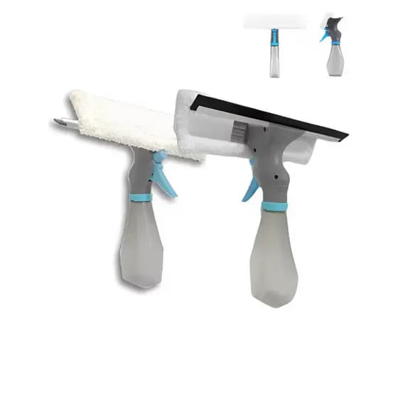 Mop Spray Celeste com Reservatório 250ml Vidro Rodo 3 Em 1 Limpeza em Geral Vidro Janela