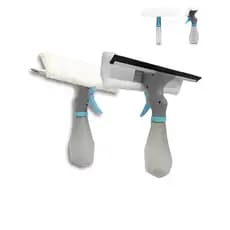 Mop Spray Celeste com Reservatório 250ml Vidro Rodo 3 Em 1 Limpeza em Geral Vidro Janela