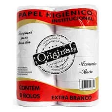 Papel Tolha Bobina Papel Higiênico Rolão Luxo Econômico 8 Rolos Premium Industrial Folha Simples Atacado - Promoção