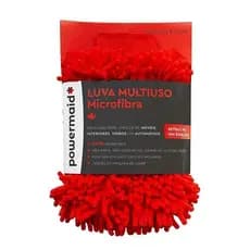 Luva Multiuso Microfibra Limpeza Automotiva Móveis Vidros Alta Absorção Powermaid e Celeste