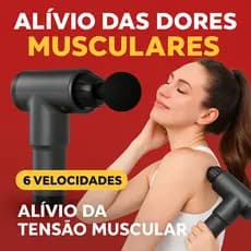 Massageador Muscular – 6 Velocidades, Alívio de Dores e Tensão Muscular, Pós-Treino