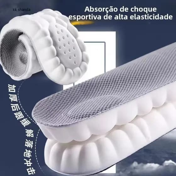 Preço de atacado: Palmilha Esportiva Ortopédica 4D Super Macia com Suporte para o Arco