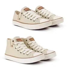 teniskit com 2 pares botinha e cano baixo com pingente lançamento white star