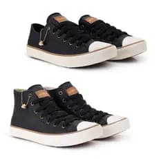 Tenis white star cano alto e cano baixo com pingente original