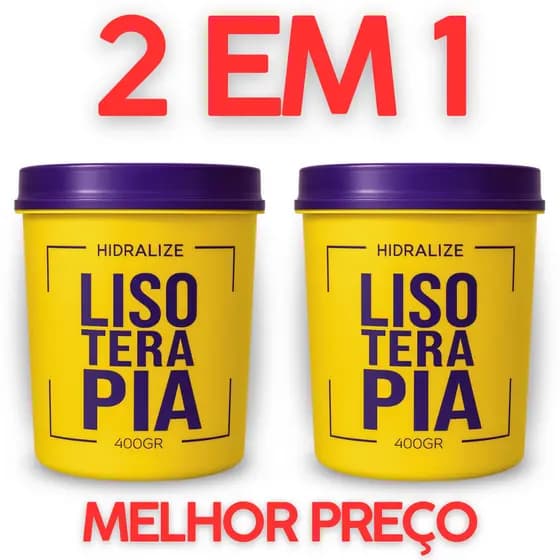 Kit 2 Máscaras Lisoterapia 400g Capilar Tratamento Profundo | Hidratação Nutrição
