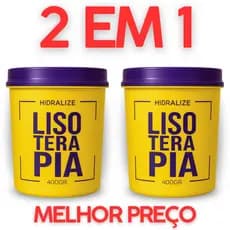 Kit 2 Máscaras Lisoterapia 400g Capilar Tratamento Profundo | Hidratação Nutrição