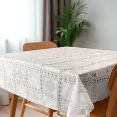 Toalhas de Mesa de Plástico Impermeável Para 4, 6, 8 e 10 Lugares Grossa Várias Estampas Quadrada