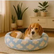 Caminha De Pelúcia Pet Redonda Para Cachorros E Gatos 70x70CM (P, M e G)