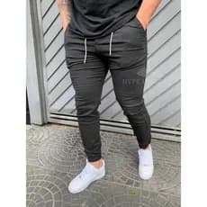 Calça Jogger Masculina Sarja Slim | 4 Bolsos e Ajuste na Cintura