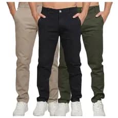 Kit 3 Calças Calça Sarja Masculina Premium Slim Calça Alfaiataria Caimento Perfeito