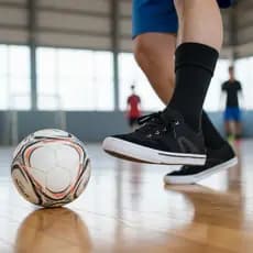 Tênis Futsal Masculino Casual Chuteira Preto Vulcanizado Confortável
